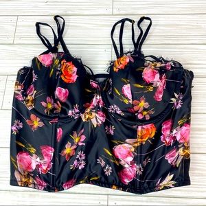 Victoria’s Secret Flower Pattern Bralette Corset 34C